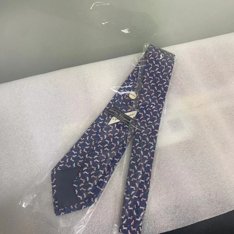 95新 FERRAGAMO/菲拉格慕 乱乱子中古/女士/汉堡中古领带/86101