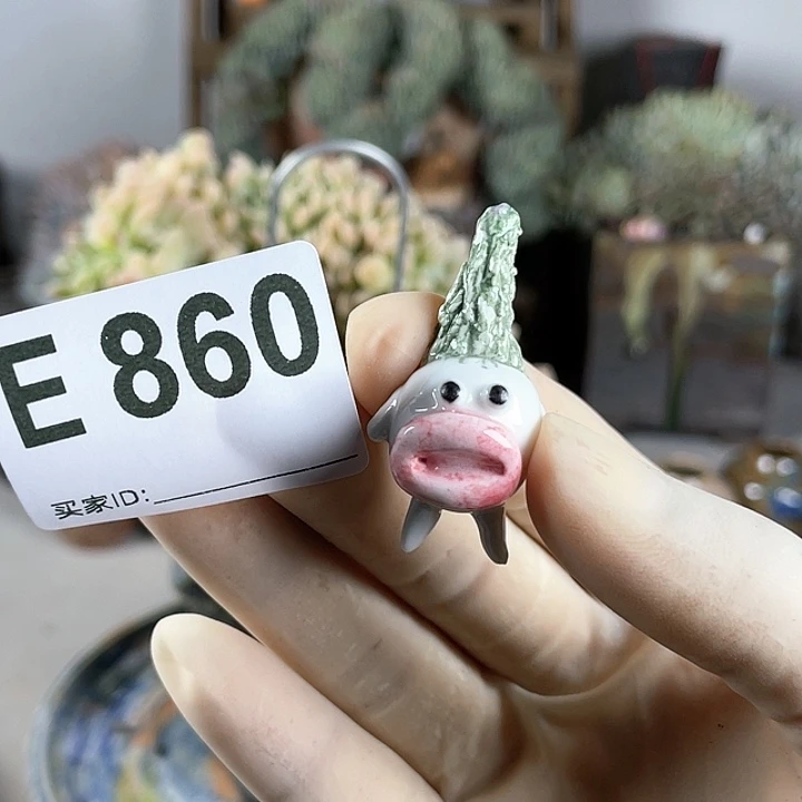 紫砂花盆小*陶瓷摆件