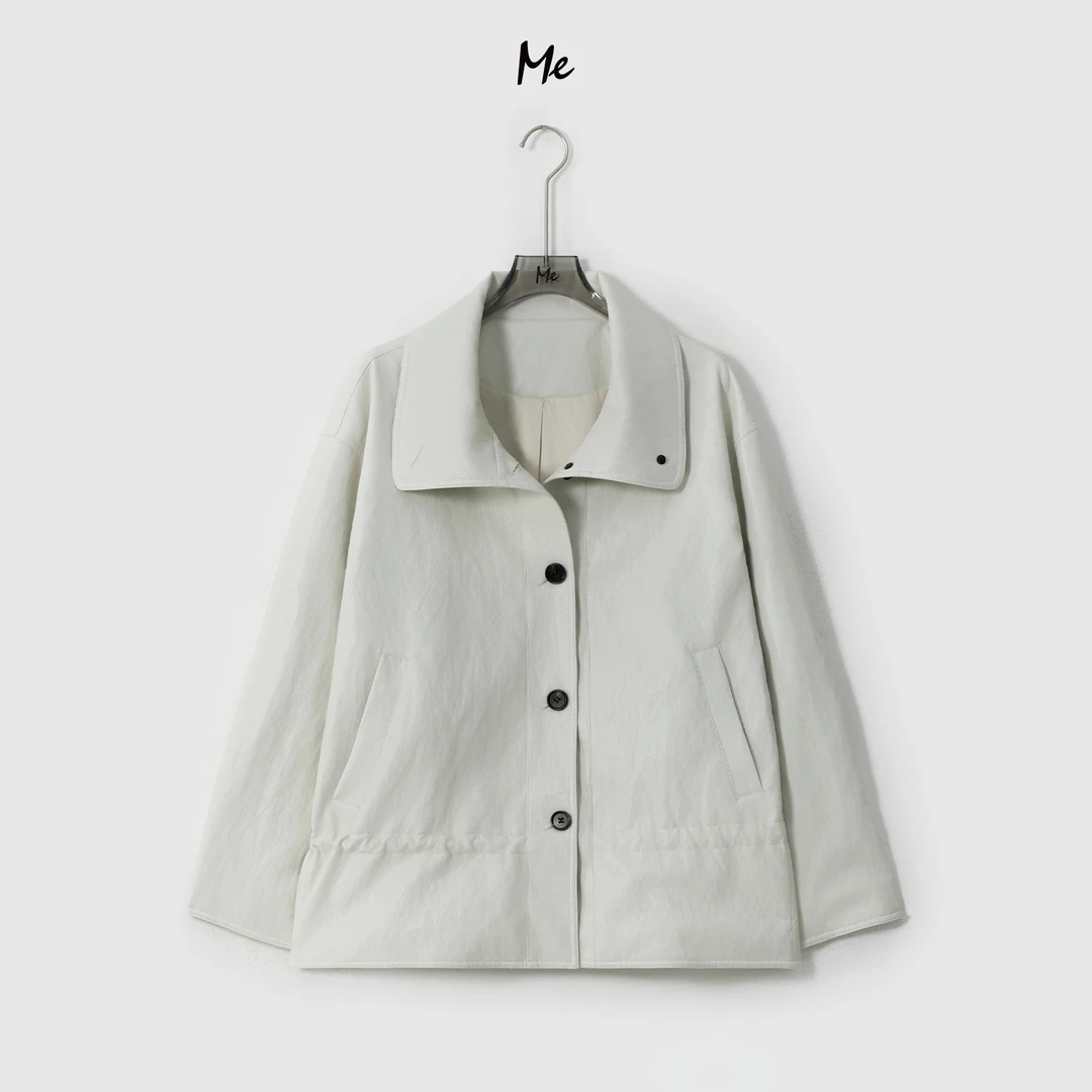 ME【苏黎世花苞皮衣】轻薄知性老钱显瘦时尚百搭休闲外套MESA0721