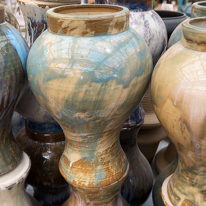 景德镇精品花盆栽适口12高30