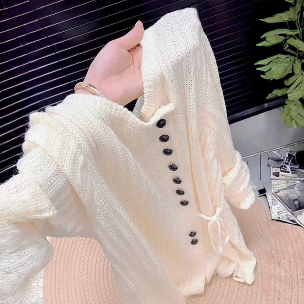 2025年早秋季新款针织衫女装设计感小众高级感上衣慵懒风气质穿搭