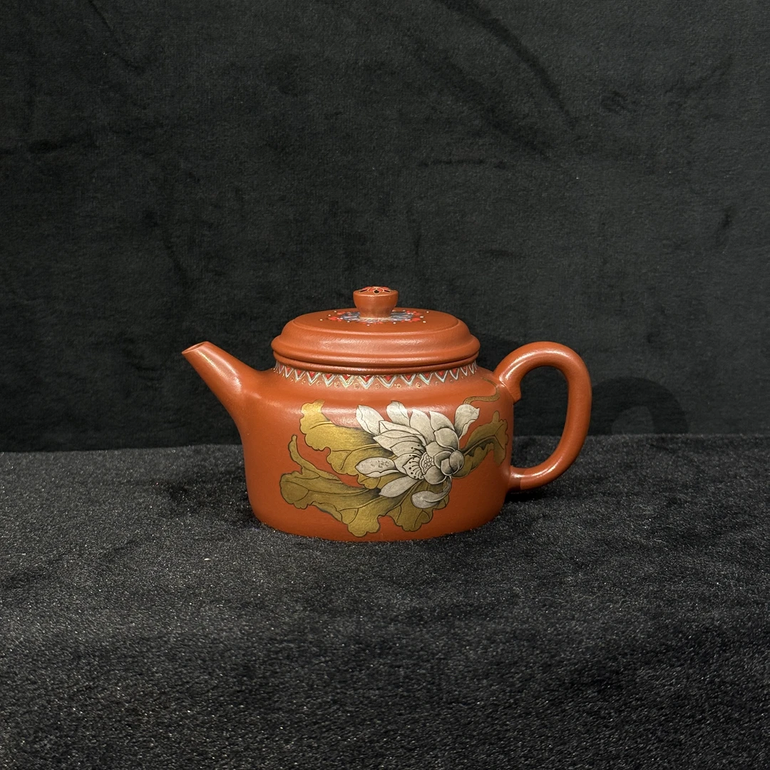 13/XGX030/许冠新/紫砂壶莲开并蒂/家藏鸡血大红袍