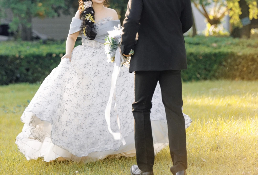 纯色中长裙泡泡袖中腰拖尾裙礼服秋季宽松法式黑色中长款百搭