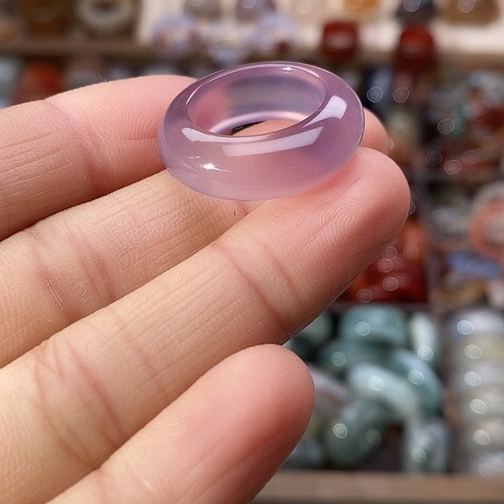 玛瑙/玉髓未镶嵌戒指A 14不退换港12内径16.3