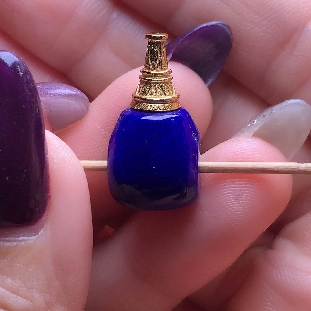 青金石银S925镶嵌12m三通