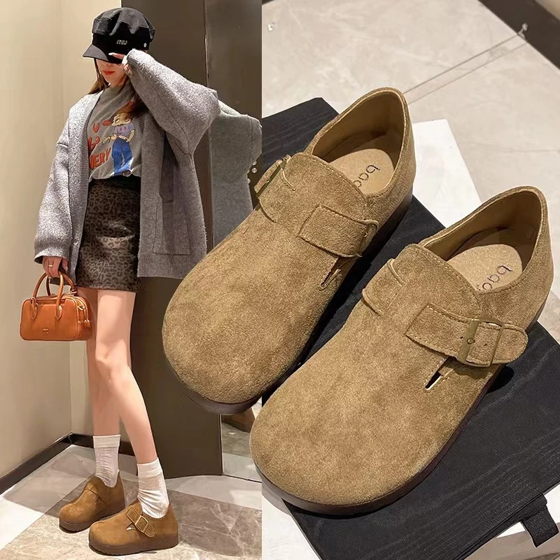 春季新品厚底软底百搭复古单鞋勃肯鞋A67