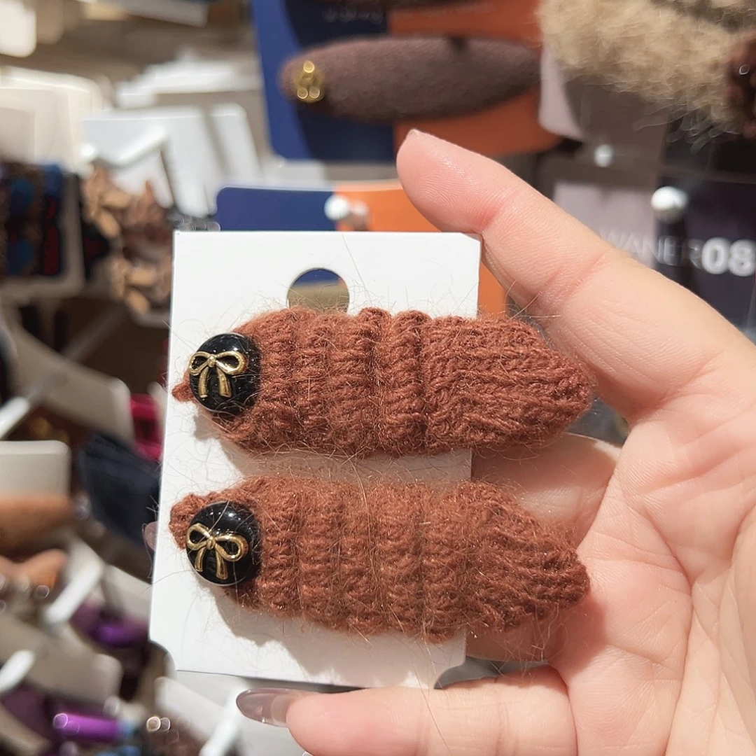 非金属蝴蝶结橘棕色鸭夹