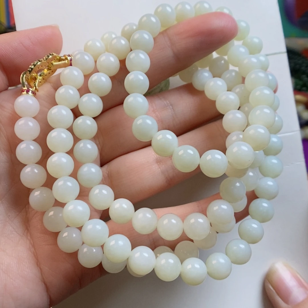 和田玉手链未镶嵌新疆料