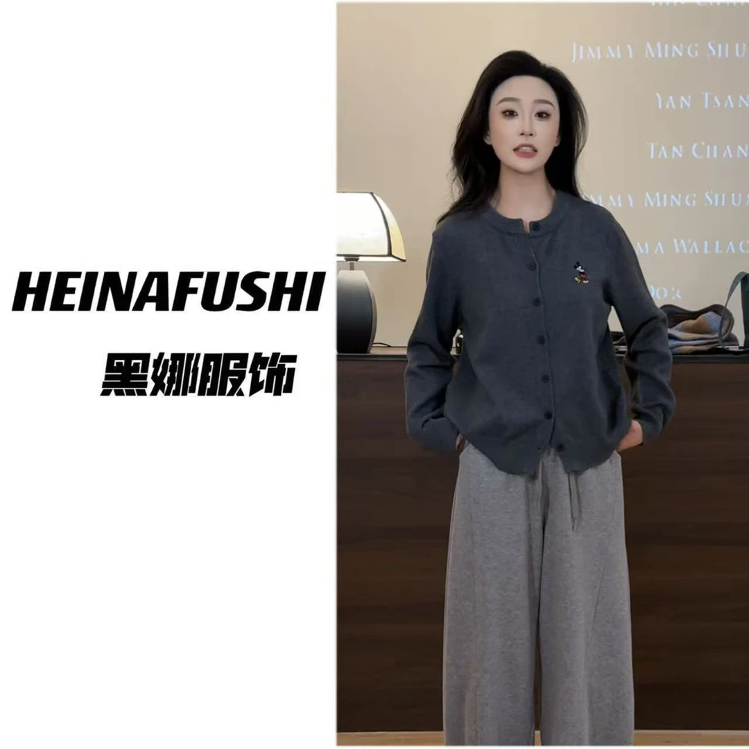 HEINA【小米奇】刺绣米奇针织开衫6361