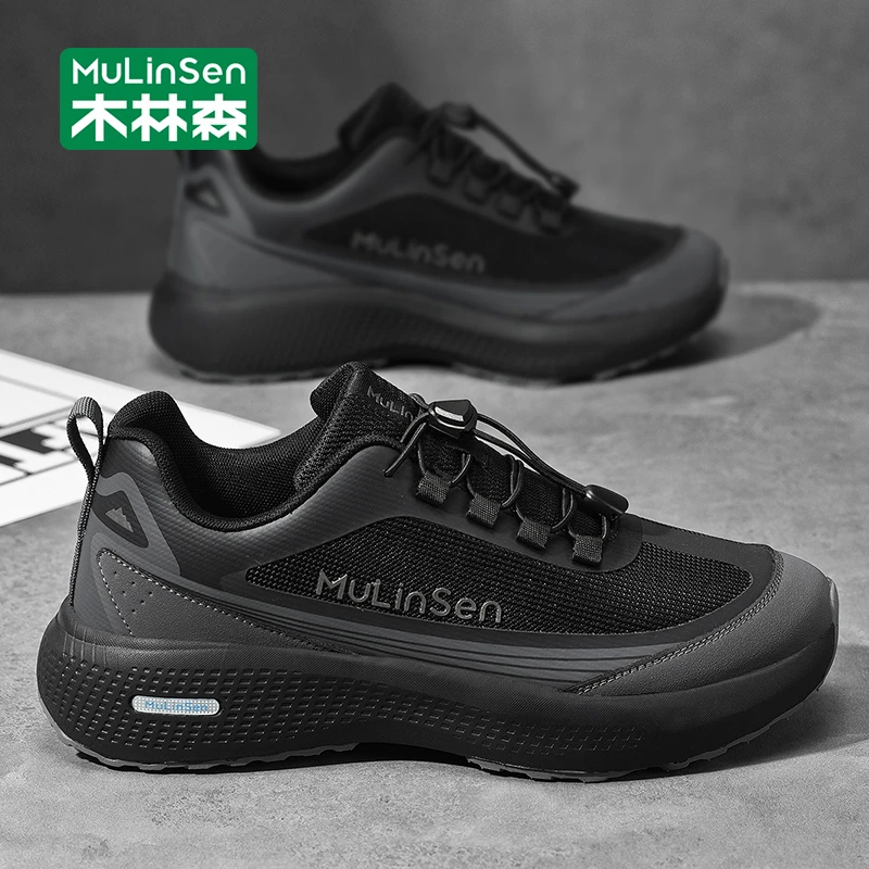 木林森男士跑步鞋2025新款秋季百搭软底舒适减震耐磨运动休闲潮鞋