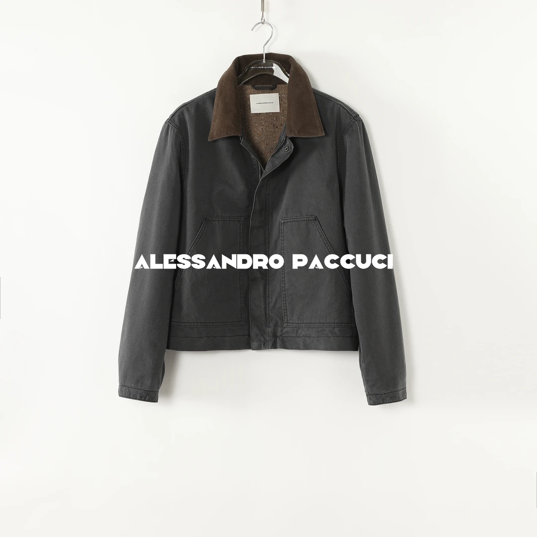 AP洛哥53037NW【云岩叙事】棉撞色翻领时尚百搭休闲牛仔外套