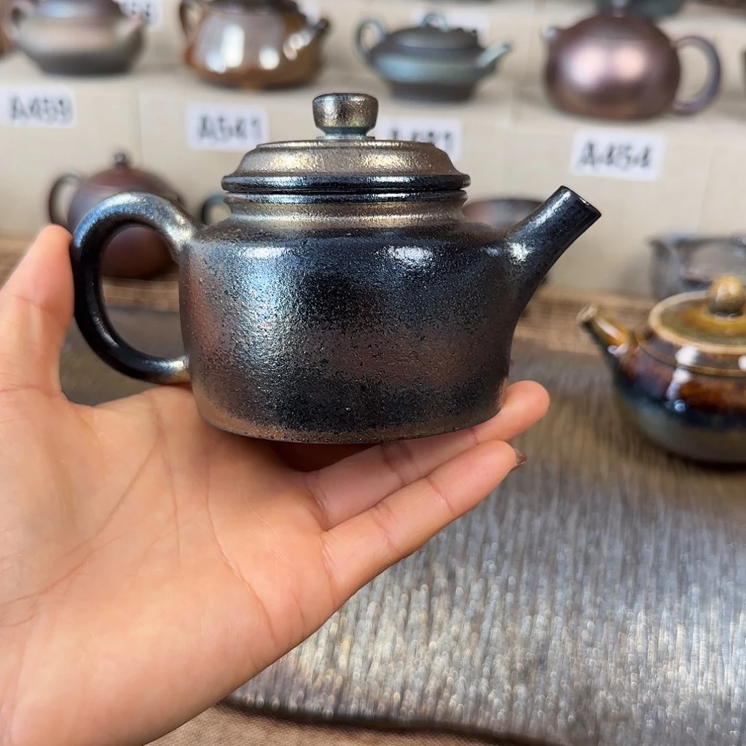 云南建水紫陶古法柴烧壶