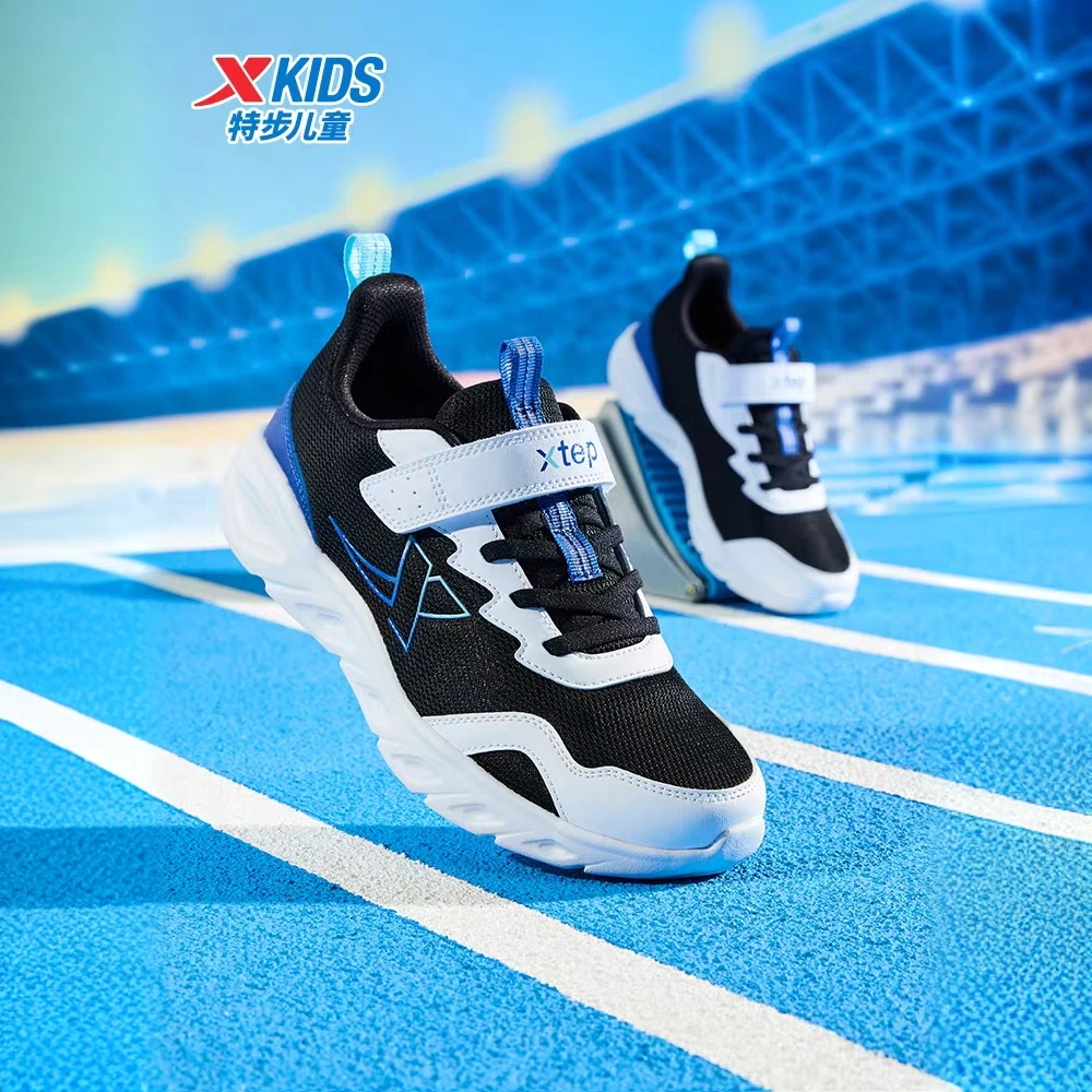 特步儿童软底轻便跑鞋中大童四季新款网面透气运动鞋676315119551
