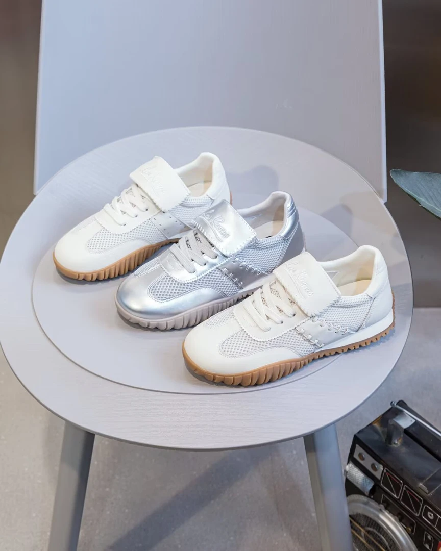 女2025夏季新款平底系带时尚休闲鞋百搭拼色德训鞋 3876