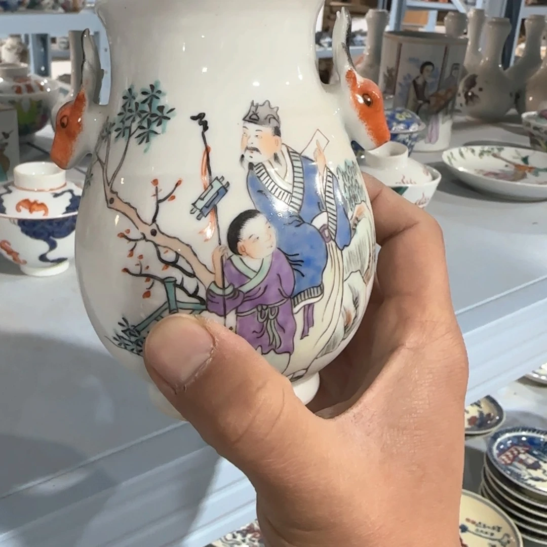 瓷片摆件手绘瓷器全部处理了