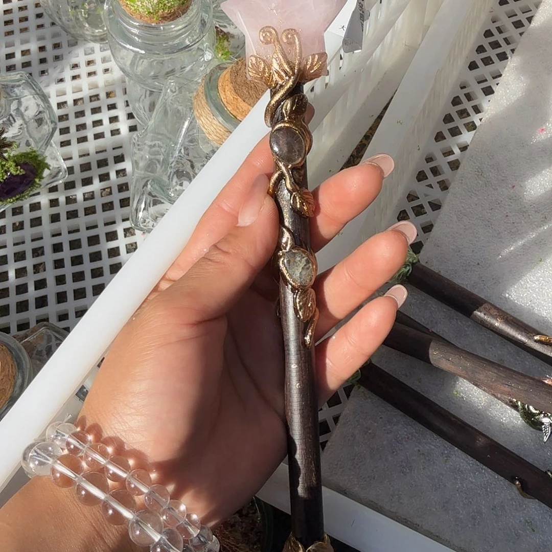 水晶手链22K金镶嵌粉水