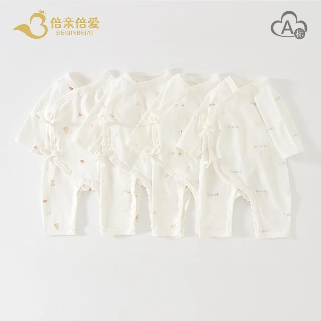 夏季薄款莫代尔新生儿连体衣舒适透气宝宝衣服
