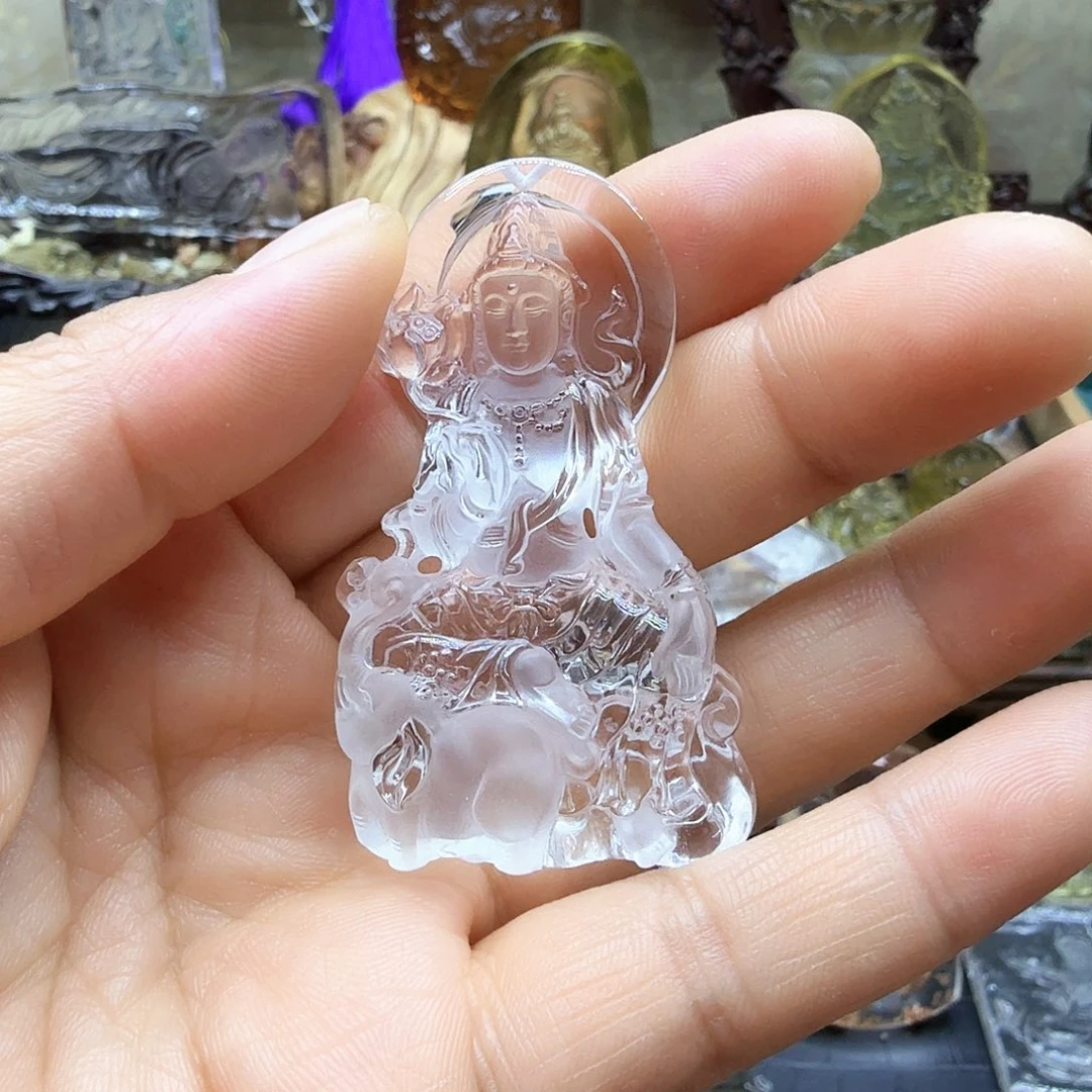 @***哥水晶颈饰未镶嵌水晶颈饰雕刻件未镶嵌