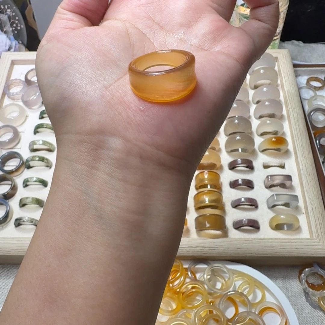 未镶嵌戒指玛瑙/玉髓863港18.5