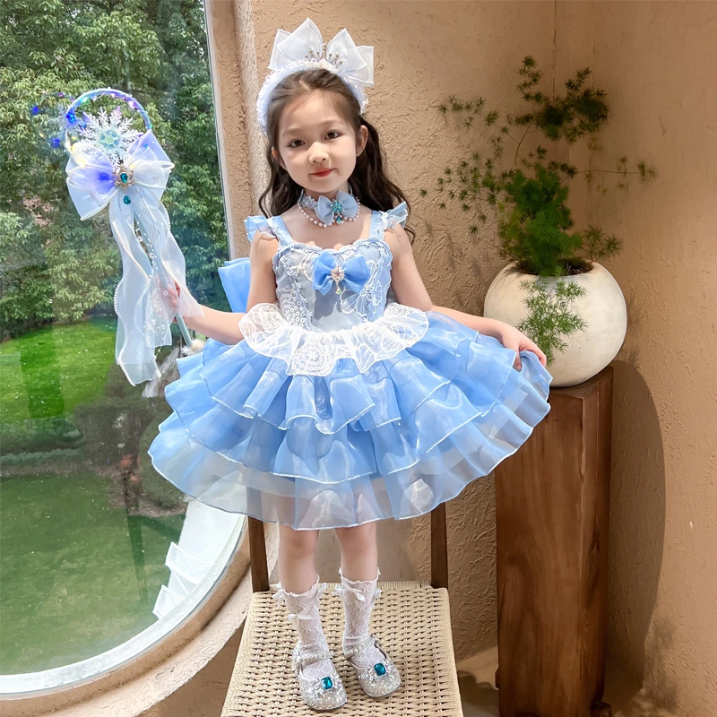 女童洛丽塔公主裙2025夏装新款女宝生日裙儿童礼服连衣裙女孩裙子