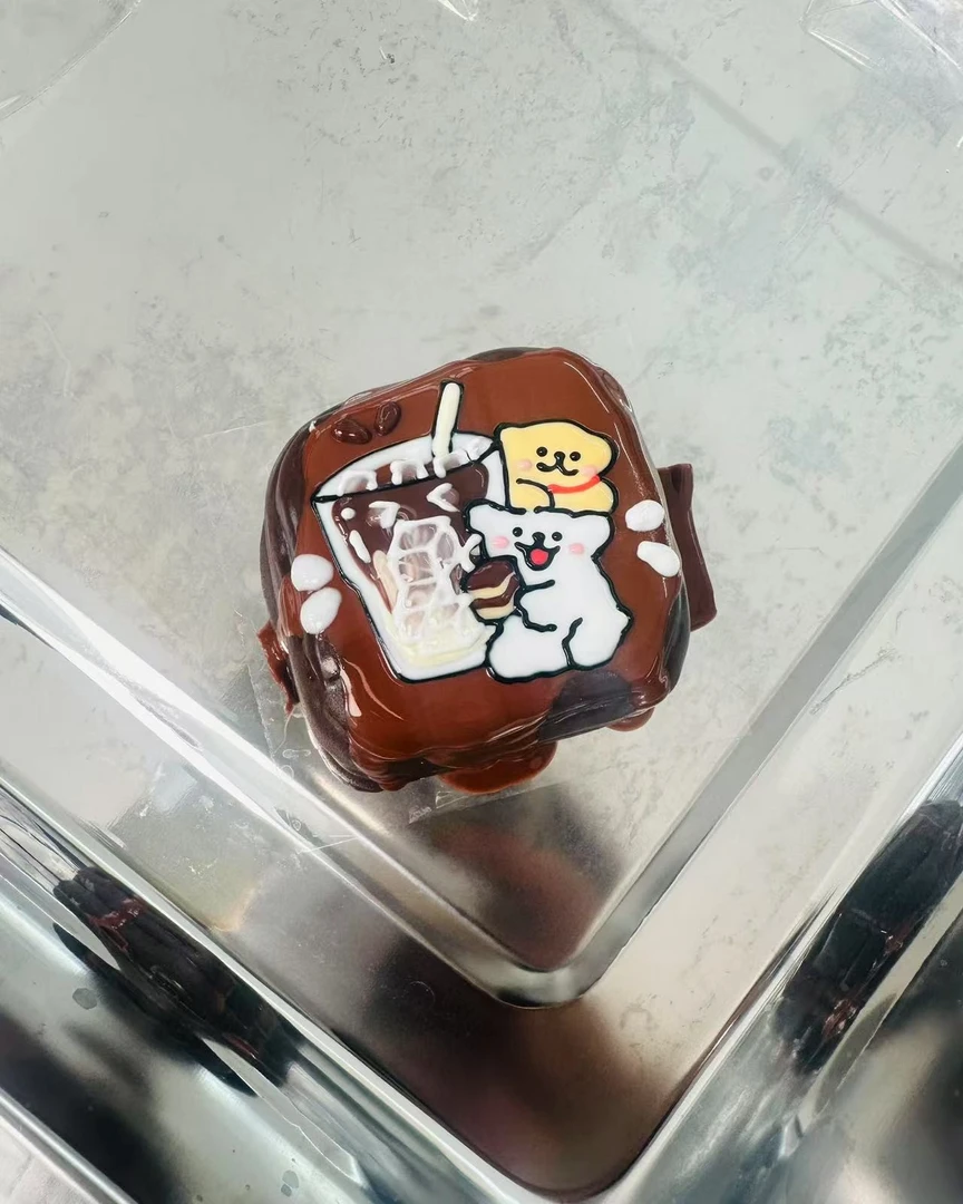 冰咖啡 侧脸捏捏乐手工制作 默认微瑕 不退不售后 不支持中差评