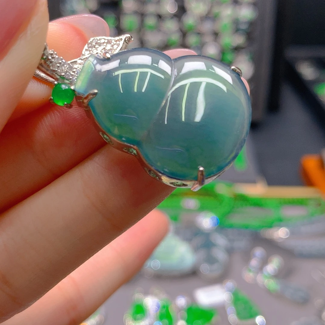 翡翠未镶嵌耳饰天然翡翠