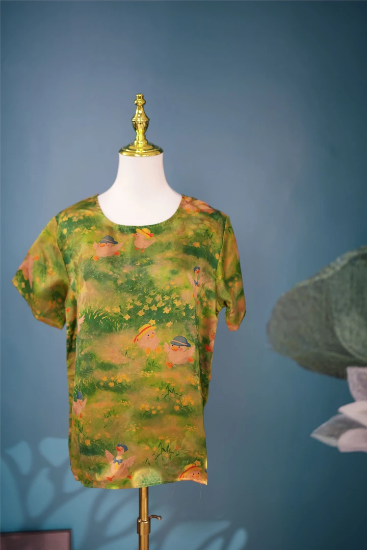 T12.香云纱女士短袖