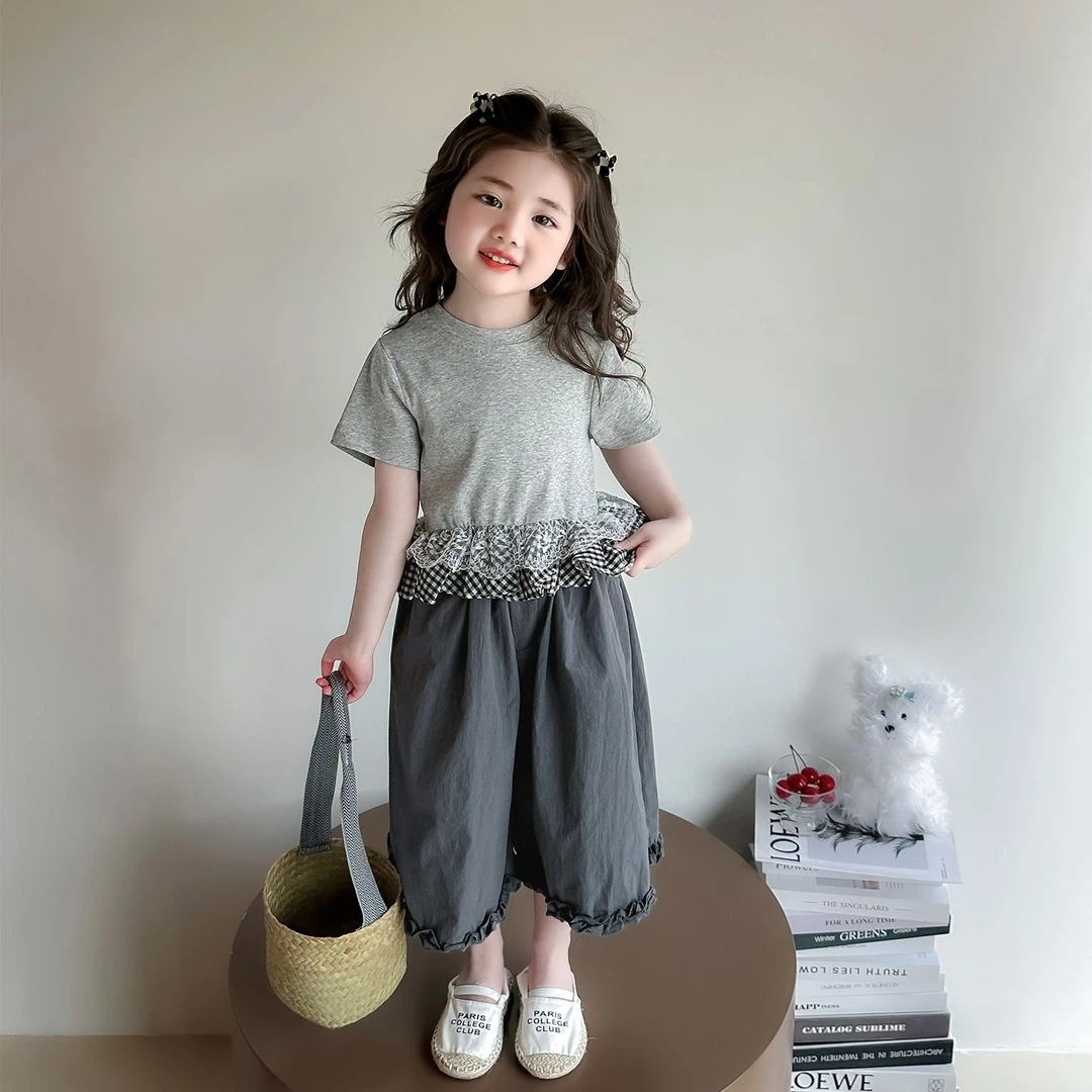 女童夏装超好看套装2025新款女宝宝夏日洋气时髦儿童夏季时尚薄款