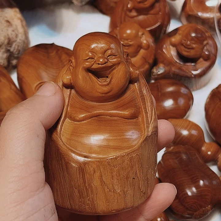 ****王柏木北太行崖柏黄泥膏纯手工雕刻弥乐