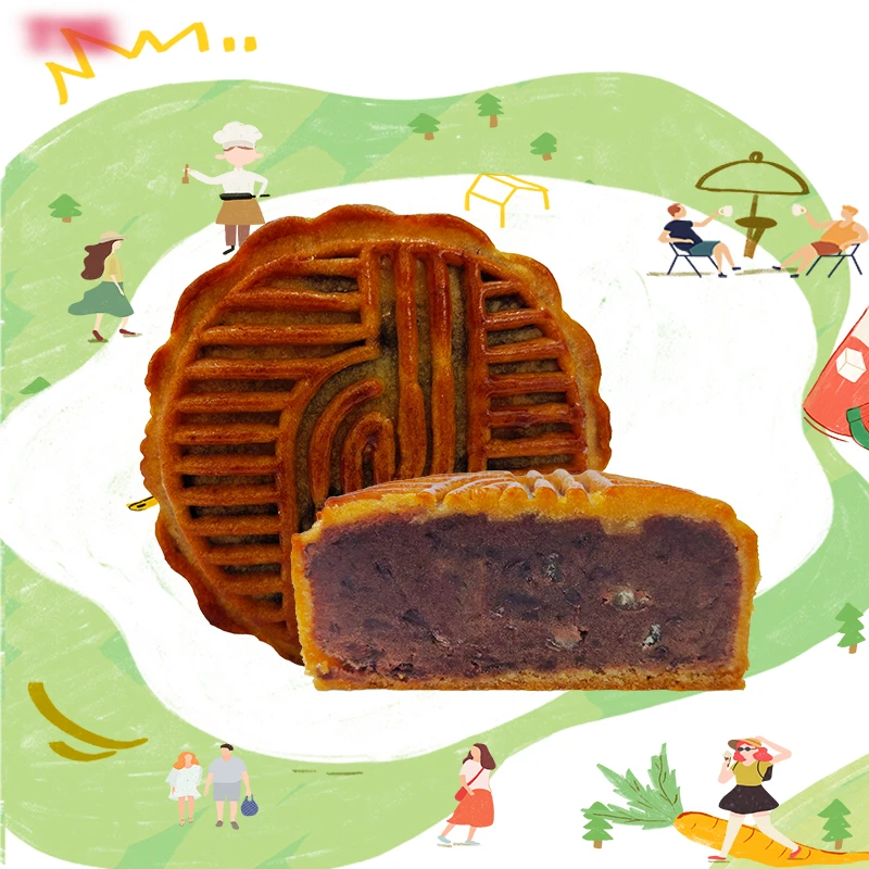 广式低糖红豆月饼