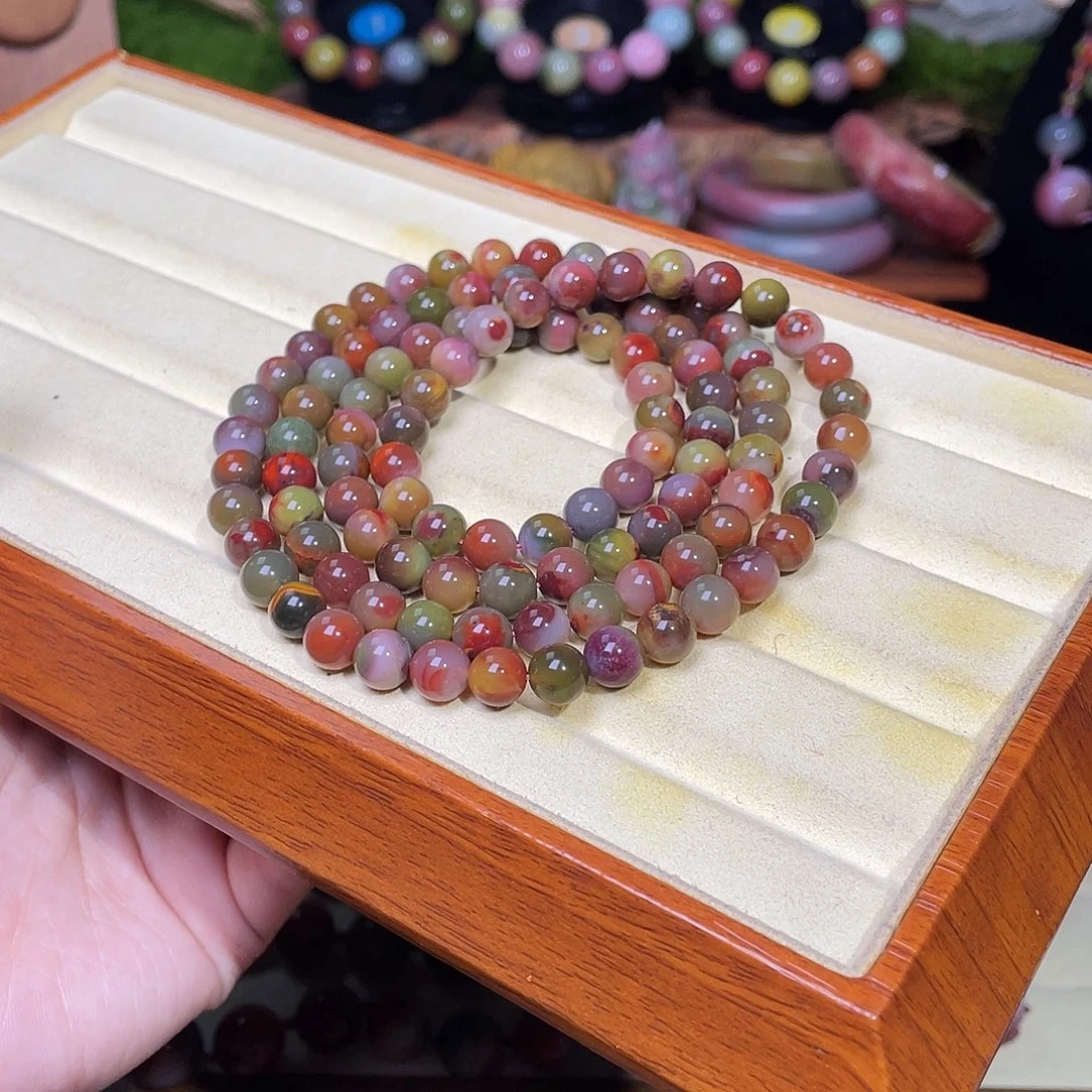 玛瑙/玉髓未镶嵌手串盐源玛瑙包浆多圈