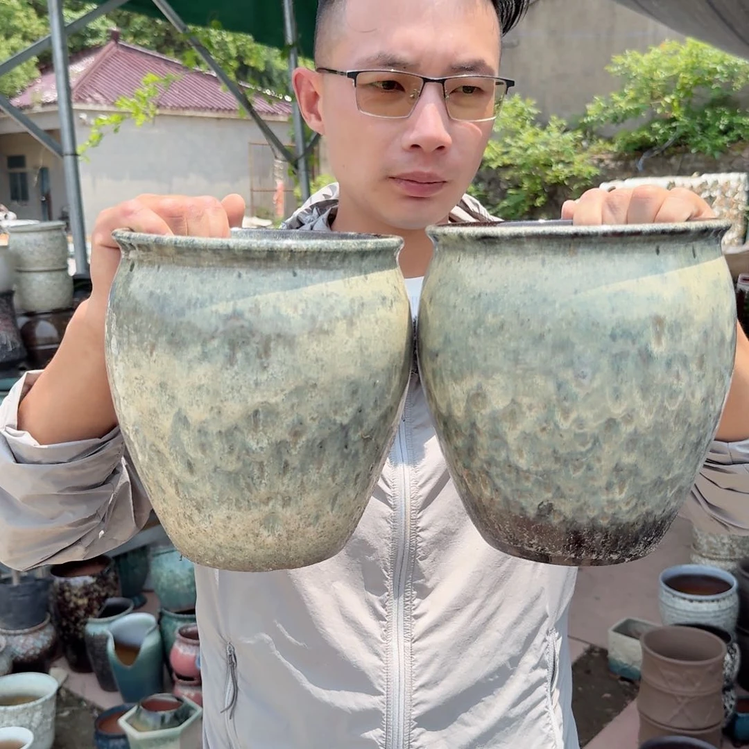 紫砂花盆瑕疵91两个两个