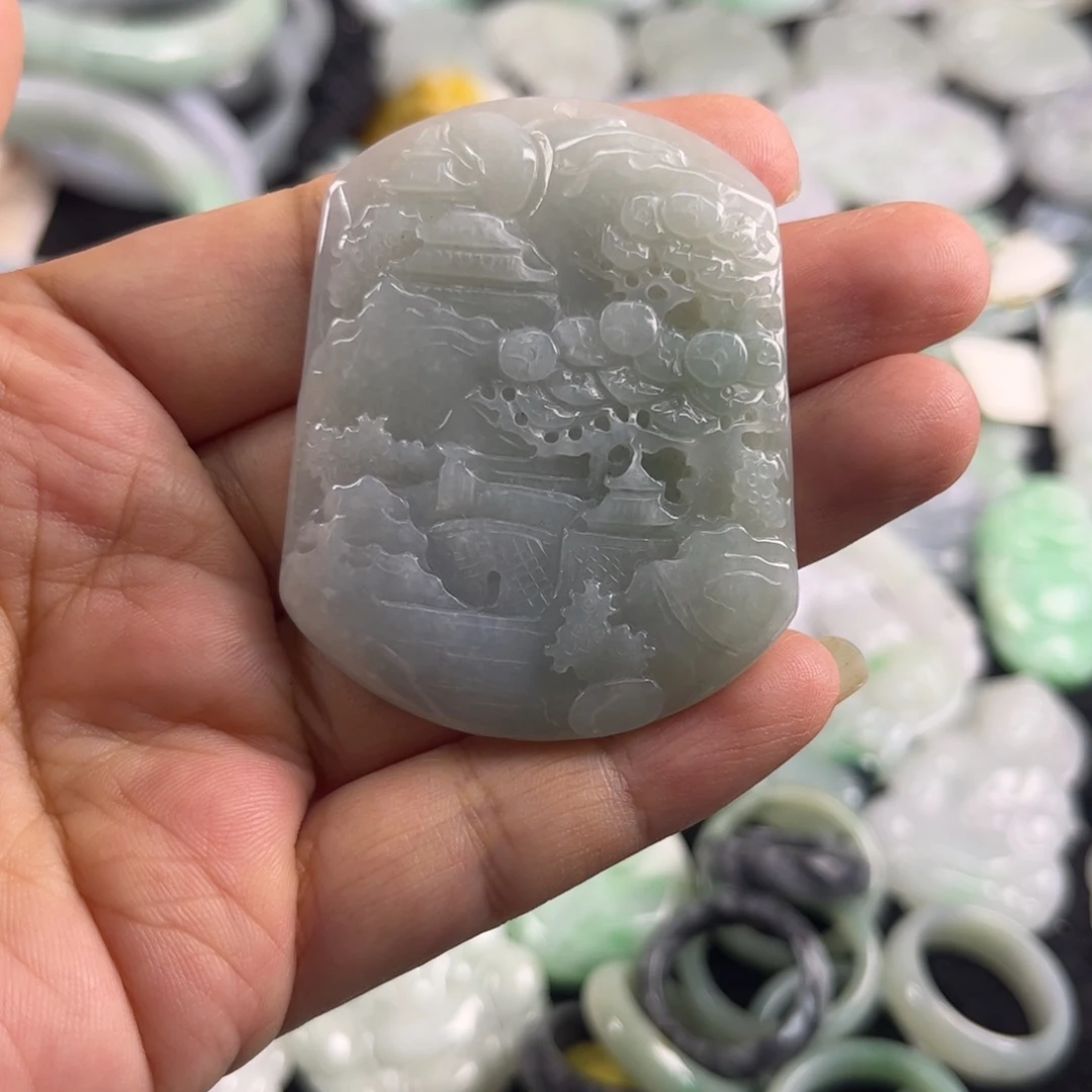 翡翠未镶嵌吊坠(不含链)