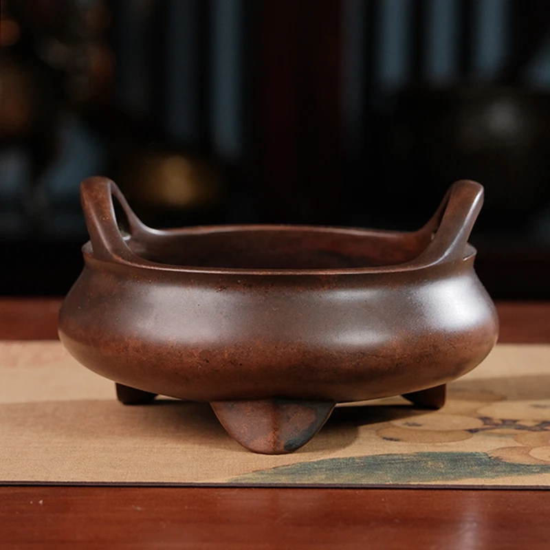 【还山老师作品】碳养桥耳宣德炉铜香炉家用室内摆件铜香炉