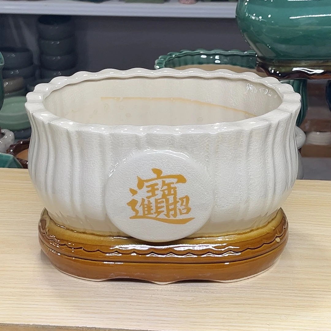 陶瓷绿植多肉微瑕花盆口径23*17*15