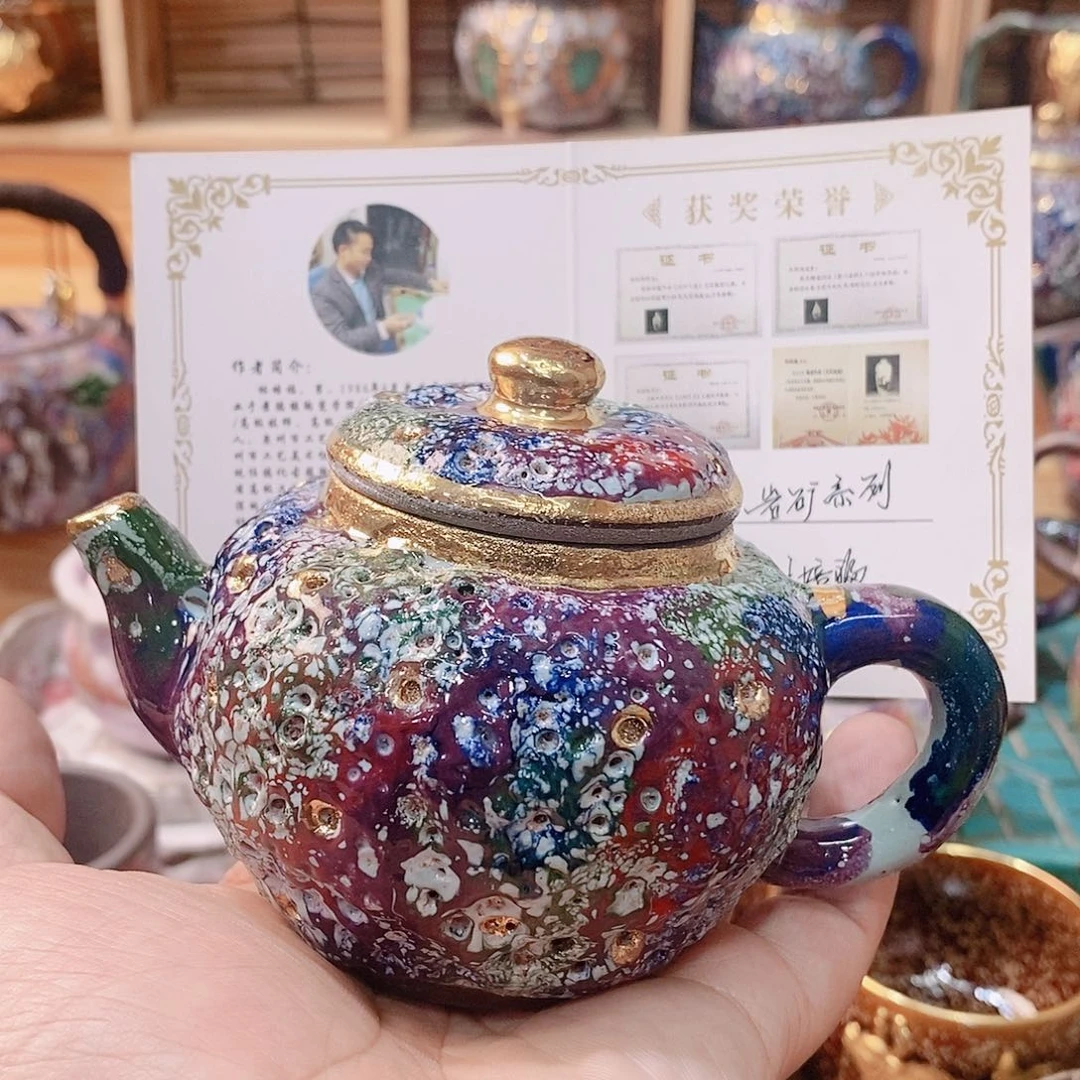 粗陶志野柴烧茶器
