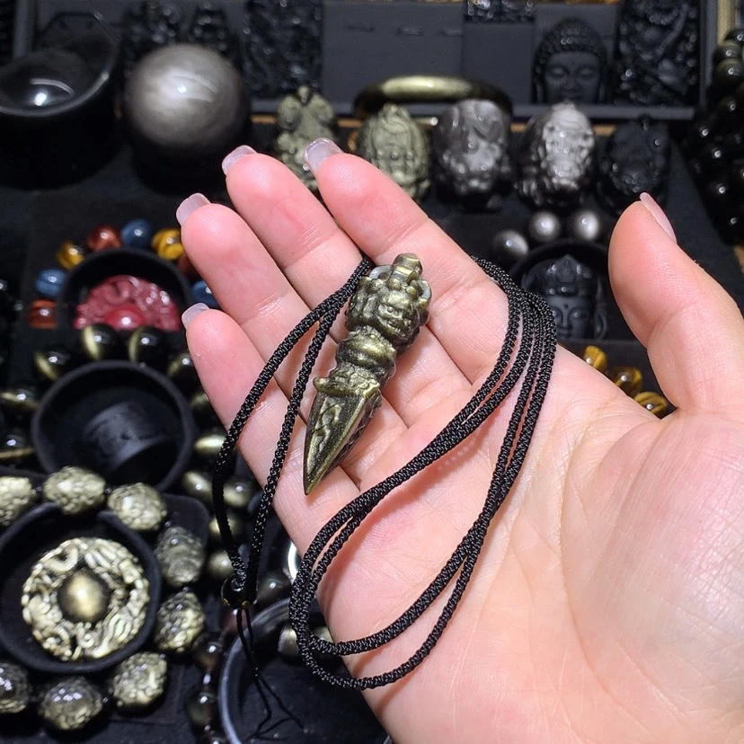 【闪购商品】黑曜岩珠宝奇石未镶嵌心**神