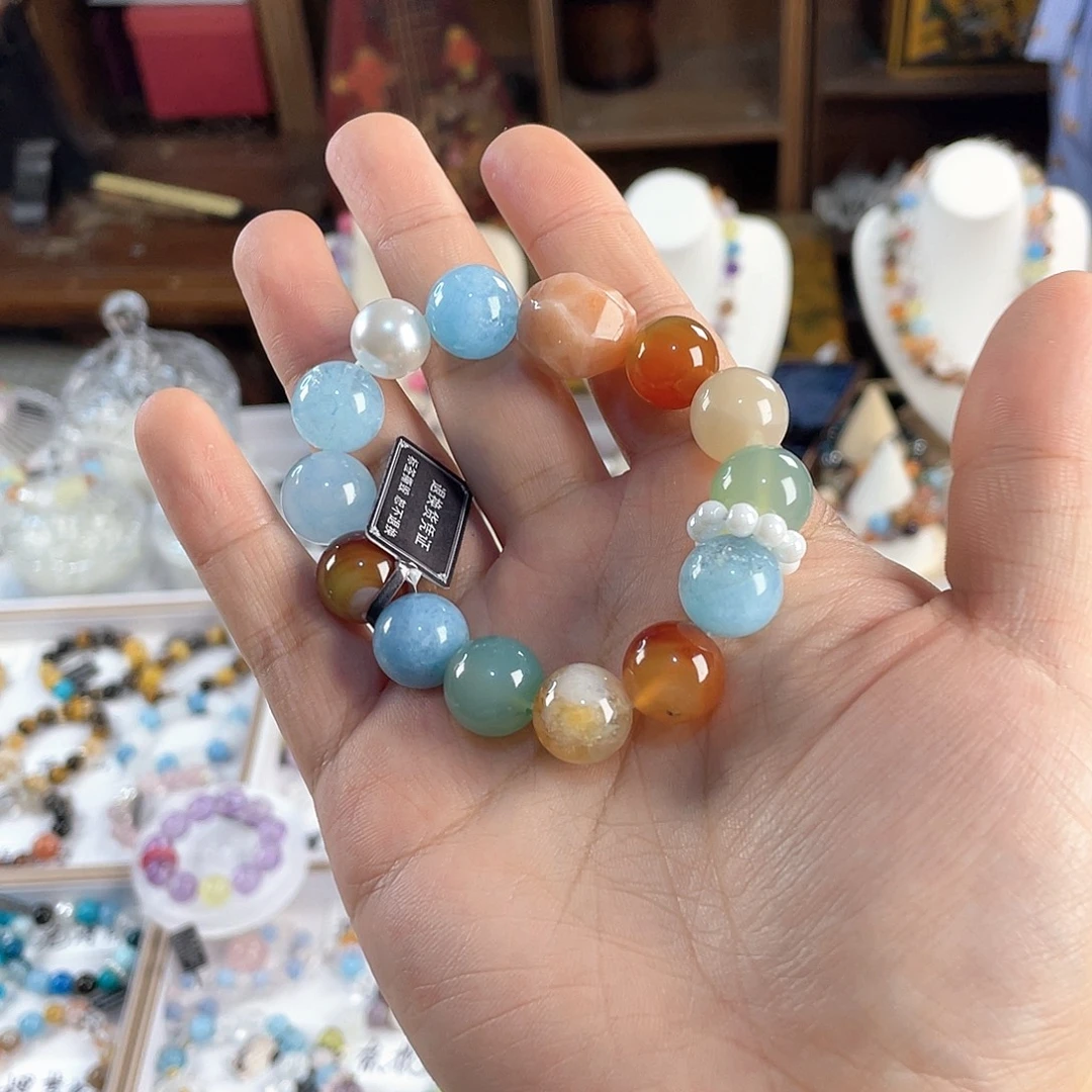 银S925镀金镶嵌手链水晶