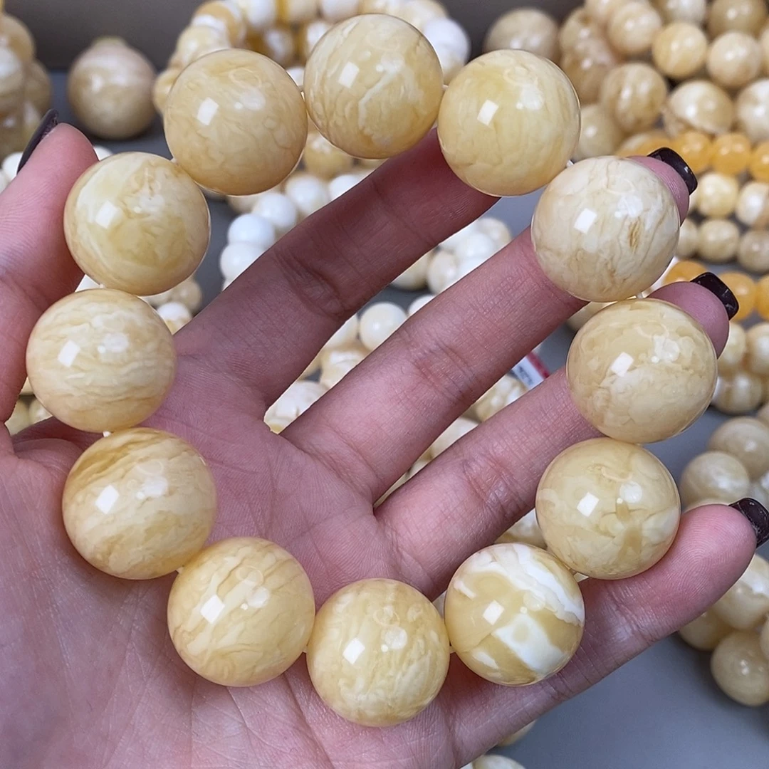 蜜蜡未镶嵌珠宝奇石20mm57.6g