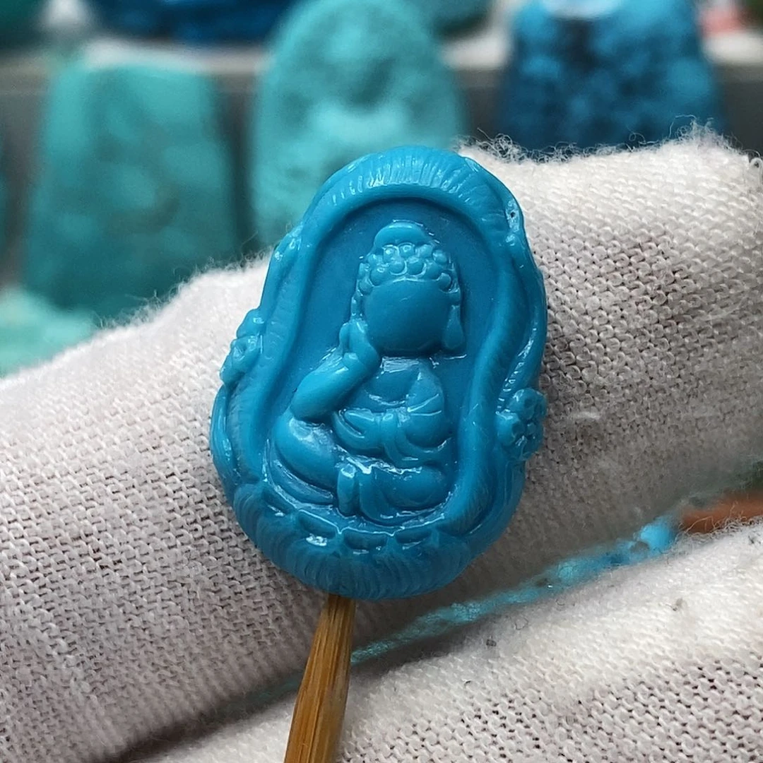 未镶嵌绿松石天然原矿 带武汉地大证书