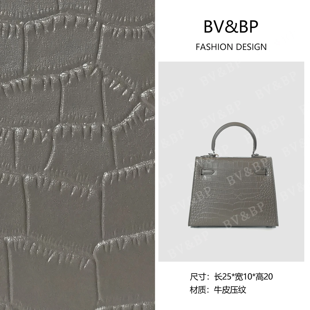 BV&BP· 原创设计 真皮高定手提单肩包  BV8825-锡器灰