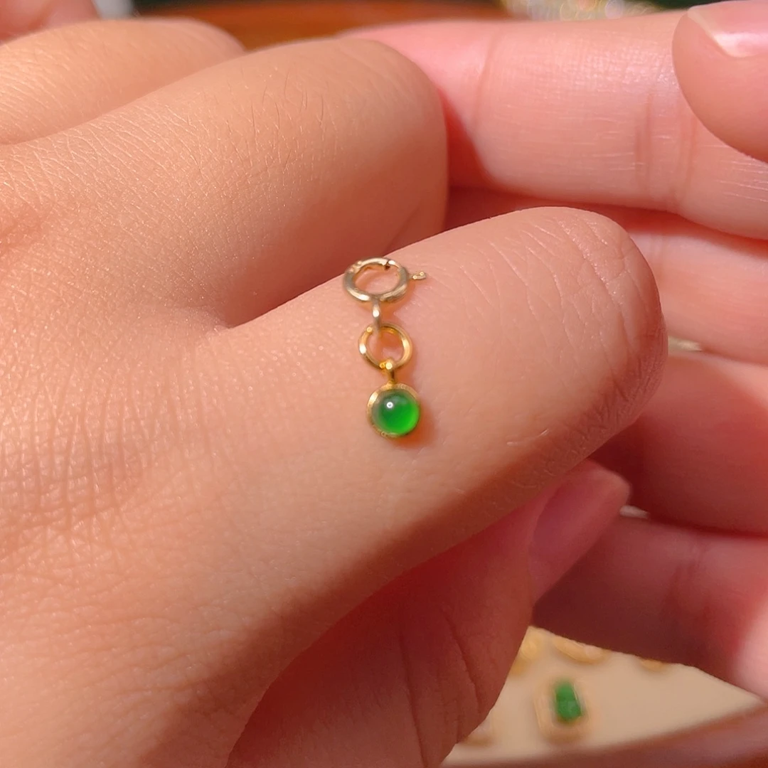 翡翠银S925镶嵌吊坠(不含链)