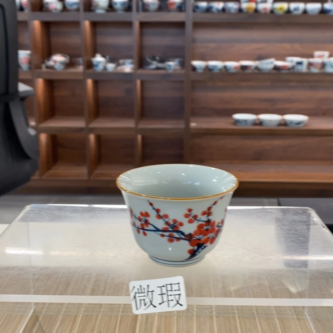 釉下彩老陶泥手工绘制