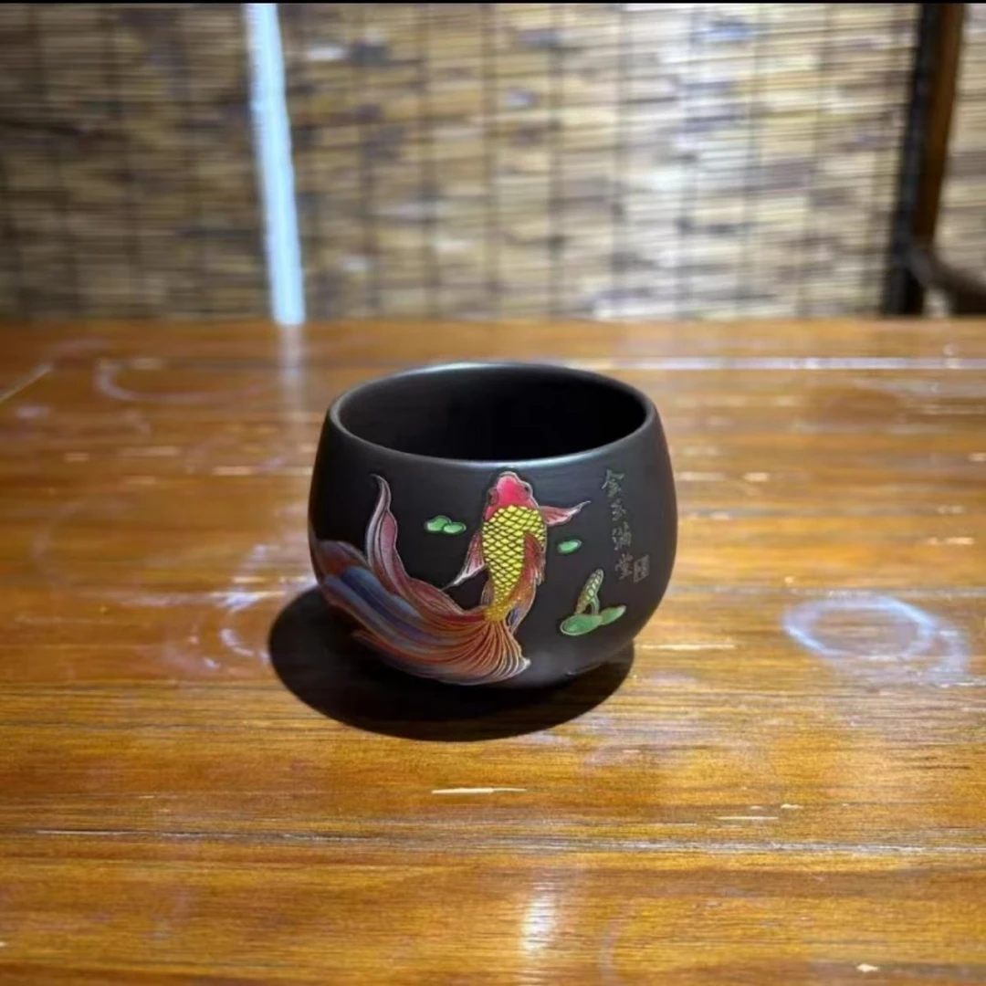 紫砂金玉满堂主人杯（对杯）