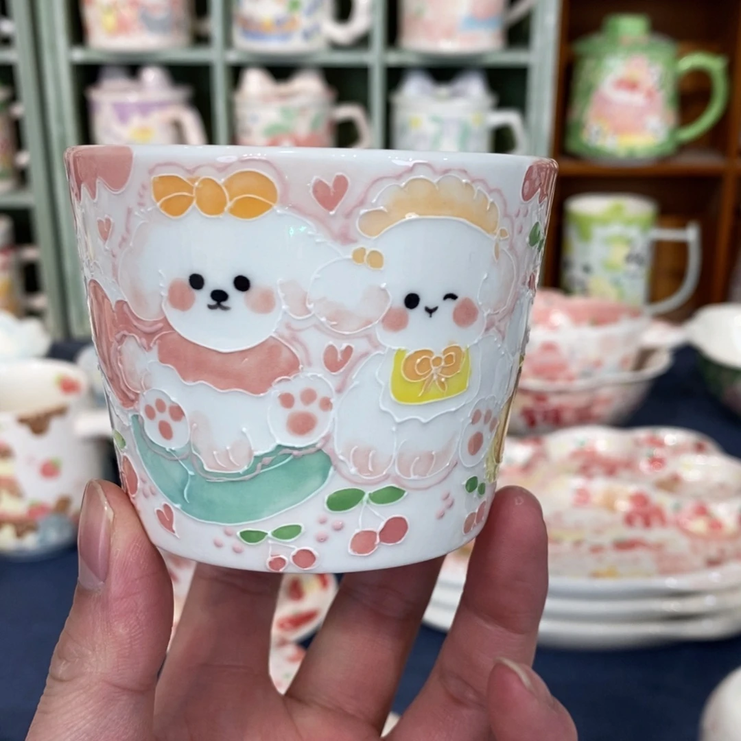 瓷片小狗手握杯福利