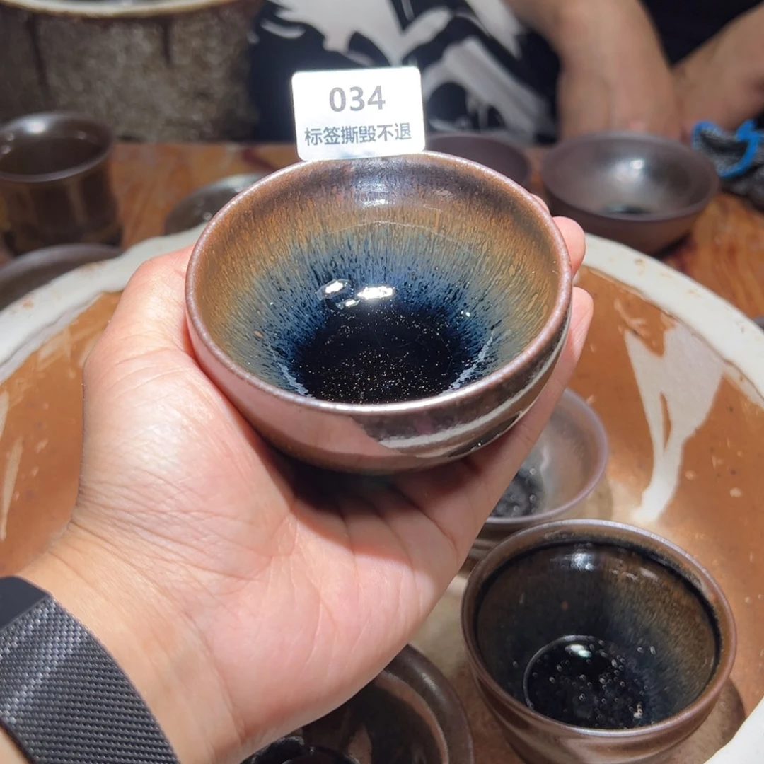 顾佳敏全手工柴烧建盏主人杯前****034