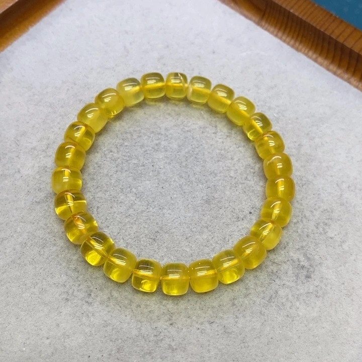 蜜蜡裸石未镶嵌手串