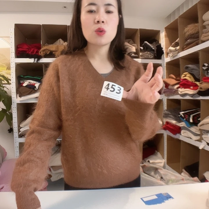 453拉绒焦糖色纯山羊绒假一赔三