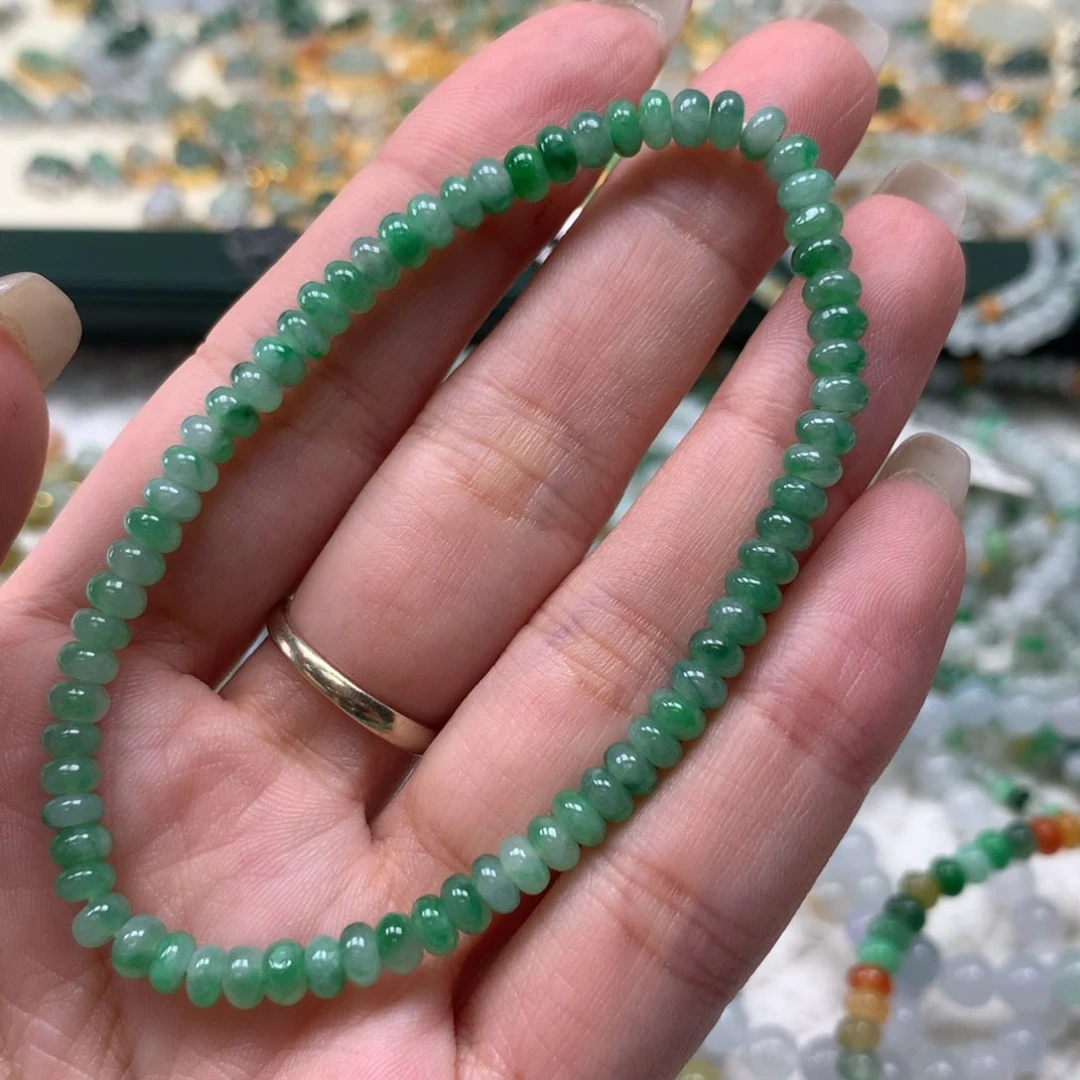 散珠翡翠鼓珠手串