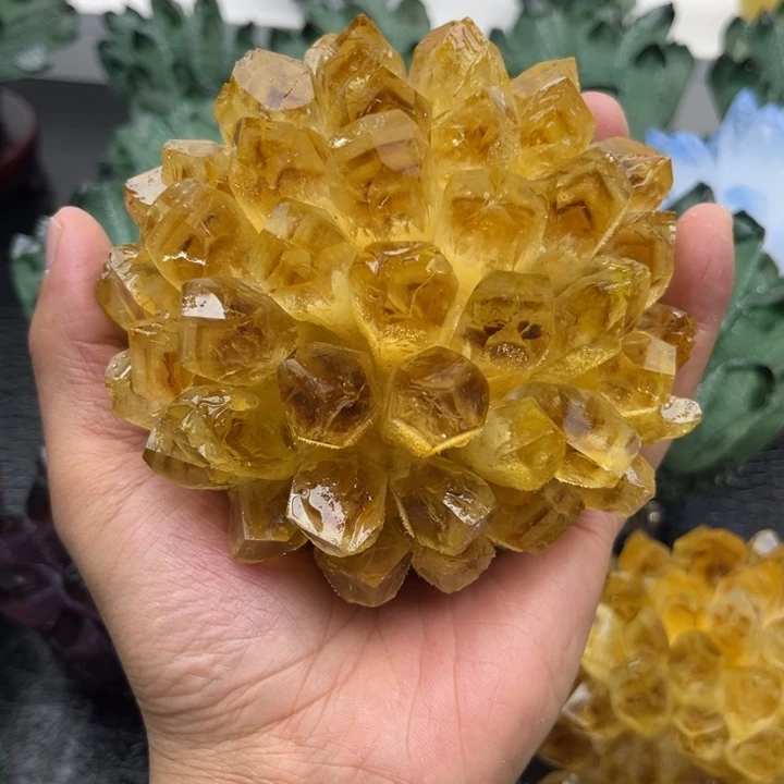 琉璃手工艺品姜*奶晶簇